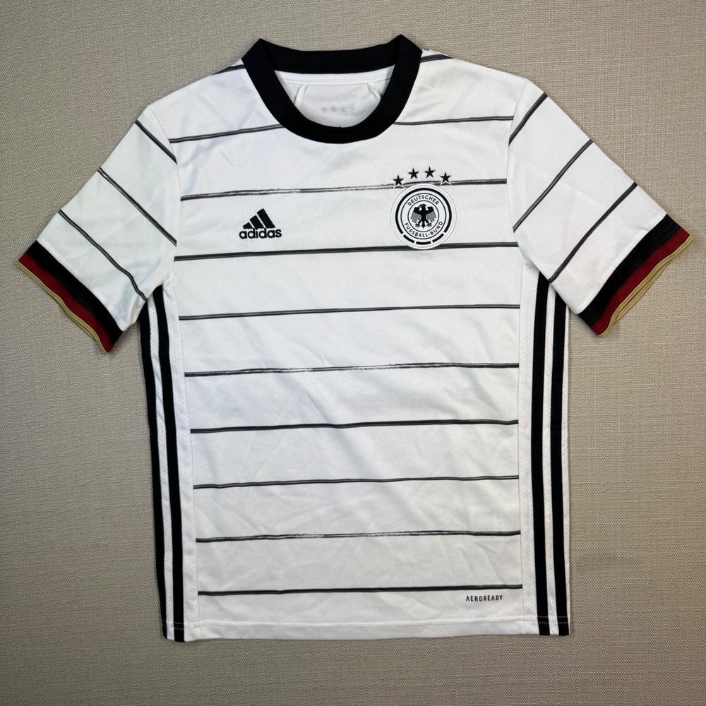 Adidas Kids Germany Home 2019-2021 Football Soccer Jersey White Size Medium